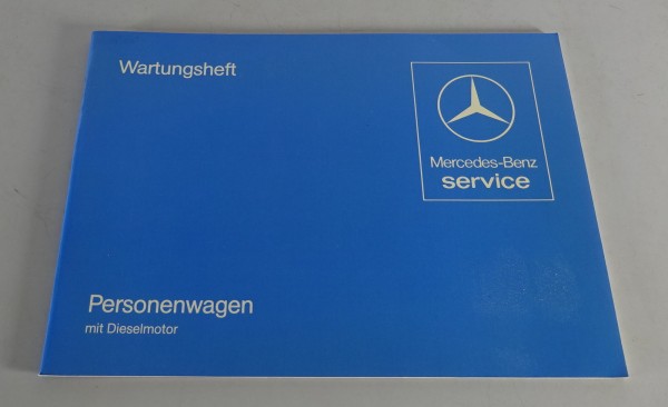 Scheckheft Mercedes Benz W123 Diesel blanko ohne Einträge Stand 06/1982