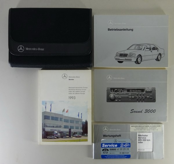 Bordmappe + Betriebsanleitung Mercedes-Benz S-Klasse W140 S 600 V12 von 11/1993