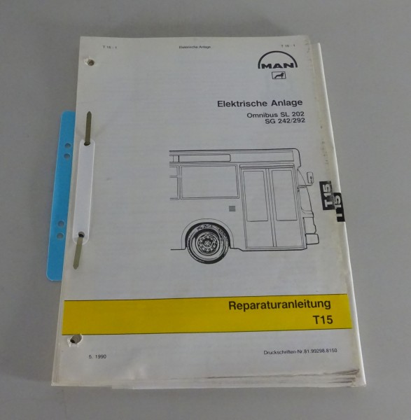 Elektrische Schaltpläne MAN Omnibus SL 202 / SG 242/292 Stand 05/1990