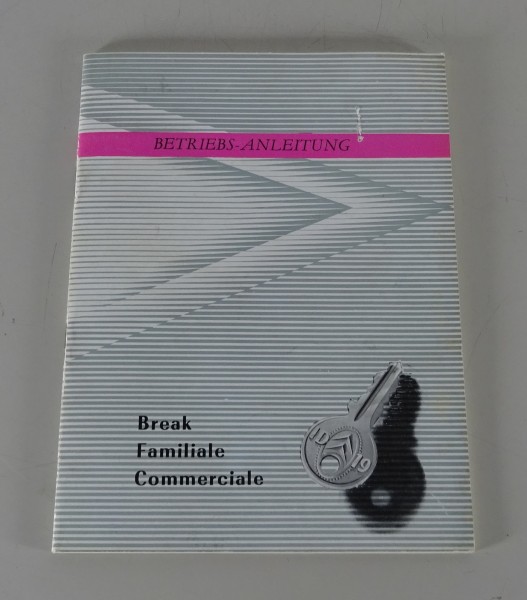 Betriebsanleitung / Handbuch Citroen ID 19 Break, Familiale, Commerciale 07/1960