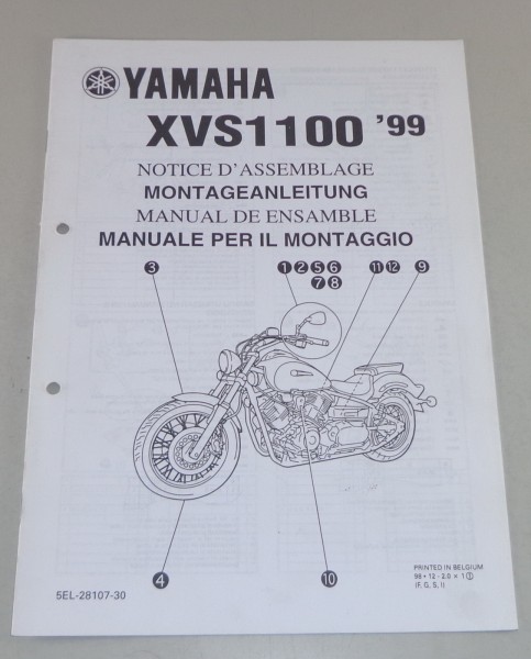 Montageanleitung / Set Up Manual Yamaha XVS 1100 Stand 1999