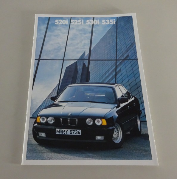 Opuscolo BMW Serie 5 E34 520i / 525i / 530i / 535i edizione 01/1989