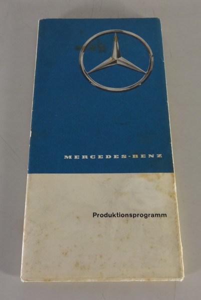 Prospekt Mercedes-Benz Produktionsprogramm PKW / LKW / Unimog Stand 09/1965