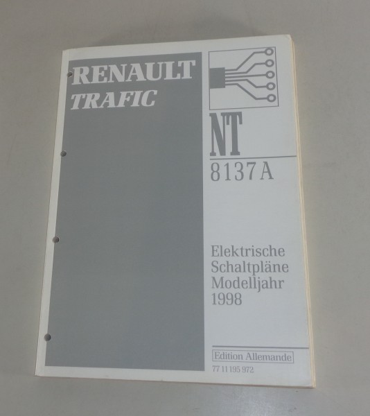 Werkstatthandbuch Elektrik / Elektrische Schaltpläne Renault Trafic Mj. 1998