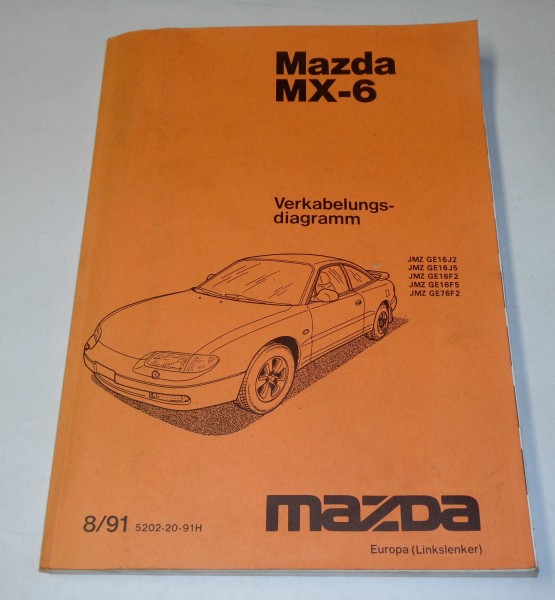 Werkstatthandbuch Mazda MX-6 Typ GE 6 Schaltpläne Elektrik, Bauj.1992 - 1994