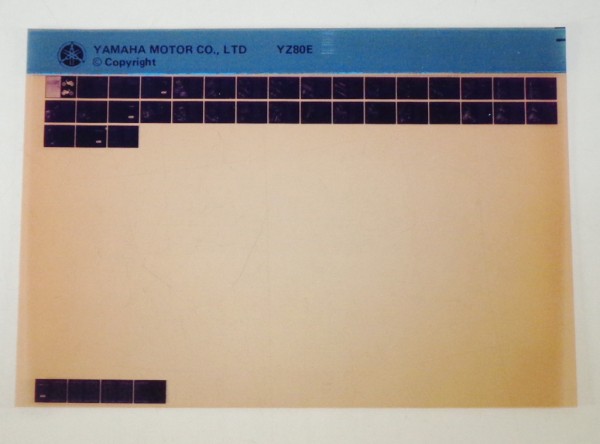 Microfich Parts Catalogue / Ersatzteilkatalog Yamaha YZ 80 E Stand 1970er