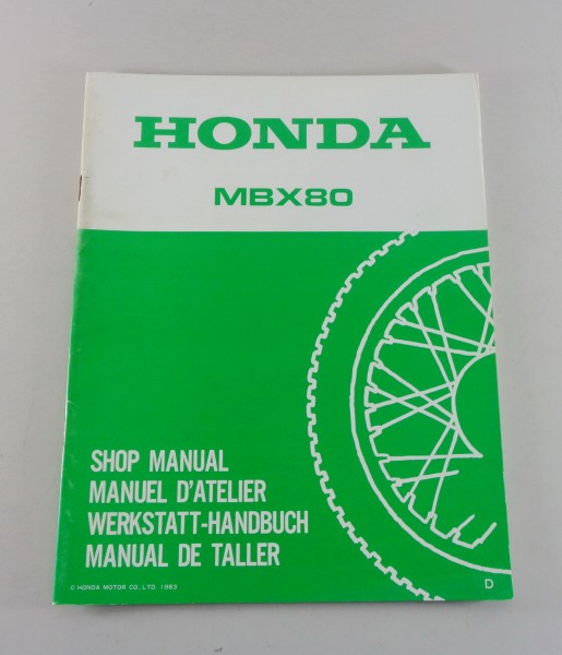 Werkstatthandbuch Ergänzung / Supplement Workshop Manual Honda MBX 80 Stand 1983