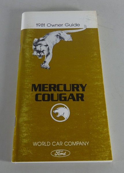Owner´s Manual / Handbook Mercury Cougar Stand 1981