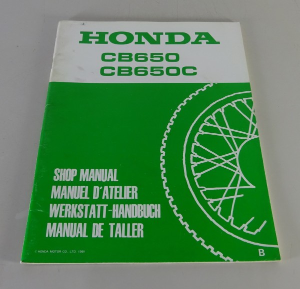 Werkstatthandbuch Nachtrag Honda CB 650 / CB 650 C Stand 1981