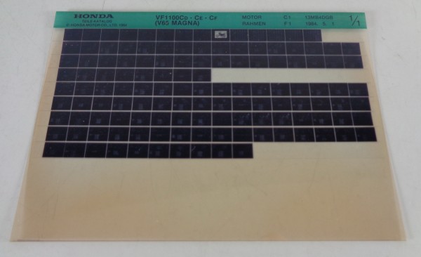 Microfich Ersatzteilkatalog Honda VF 1100 Cd - Ce - Cf [V65 MAGNA] Stand 05/1984
