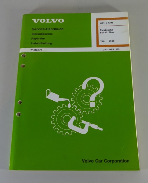 Werkstatthandbuch Elektrik / Elektrische Schaltpläne Volvo 740 Stand 10/1989