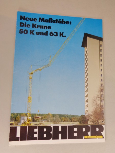 Prospekt / Broschüre Liebherr Der 50 K und 63 K Stand 04/1986
