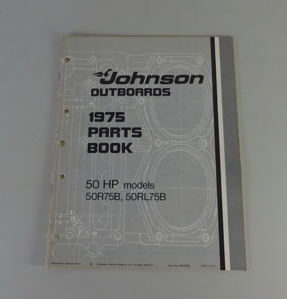 Teilekatalog OMC Johnson Outboards 50 PS Models von 08/1974