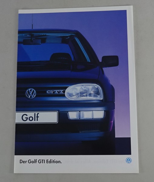Prospekt / Broschüre VW Golf 3 / III GTI Edition von 04/1994