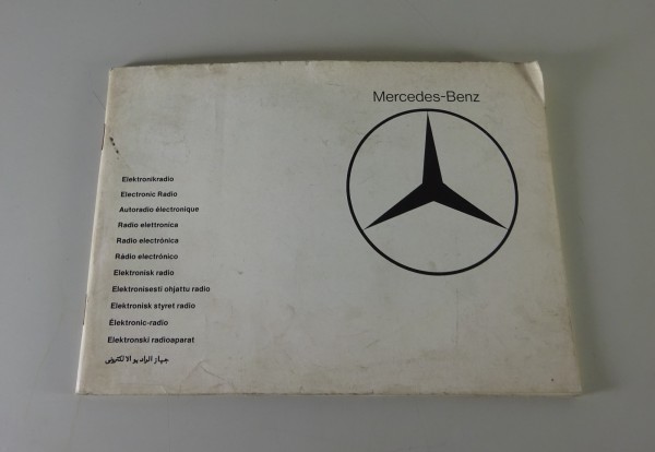 Betriebsanleitung Mercedes-Benz Elektronikradio in W126 / R107 / W123 von 1/1982