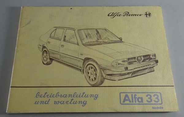 Betriebsanleitung / Handbuch & Wartung Alfa Romeo Alfa 33 Stand 03/1985