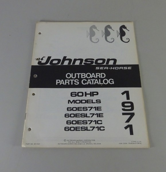Teilekatalog OMC Johnson Outboards 60 PS Models von 1971