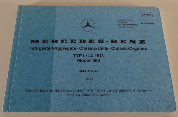 Bildkatalog Mercedes Benz Rundhauber L/LA 1513 Modell 360 Stand 11/1981