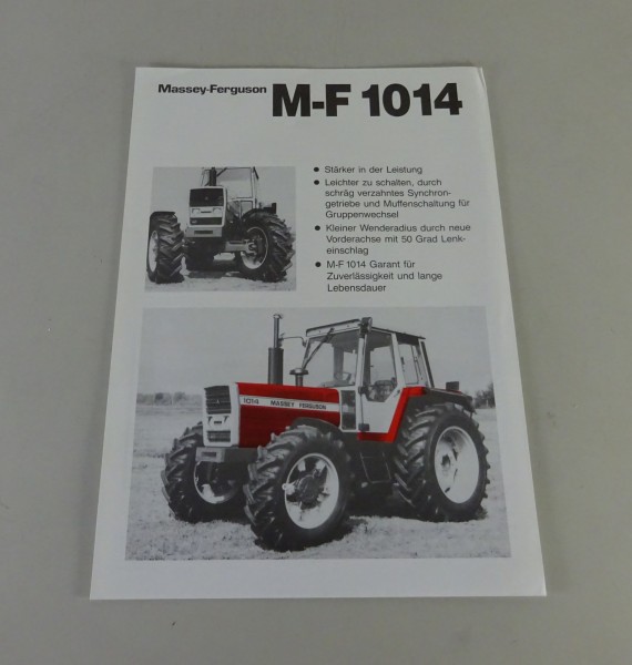 Prospektblatt / Broschüre Massey Ferguson Traktor / MF 1014 Stand 9/1987