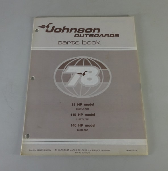 Teilekatalog Johnson Outboards 85ETLR78C / 115ETL78C / 140TL78C von 1978