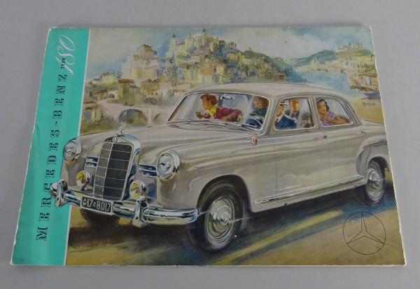Prospekt / Broschüre Mercedes 180 Ponton W120 Stand 1955 original