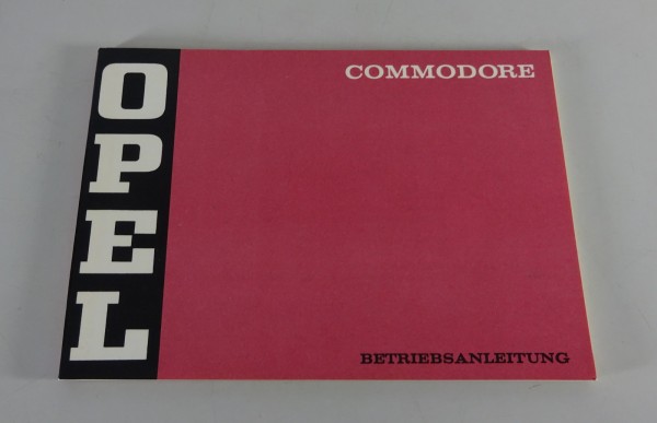 Betriebsanleitung / Handbuch Opel Commodore A Limousine + Coupé Stand 10/1970