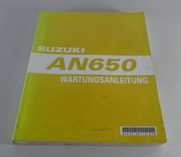 Werkstatthandbuch Suzuki AN 650 Burgmann Roller K3 Stand 08/2002