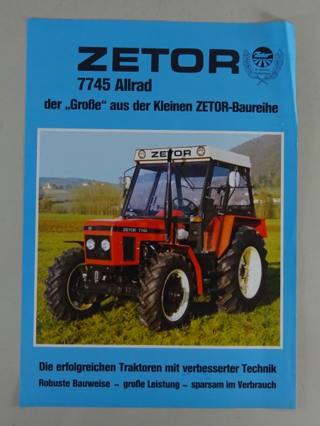 Prospektblatt / Datenblatt Zetor Traktor 7745 Allrad