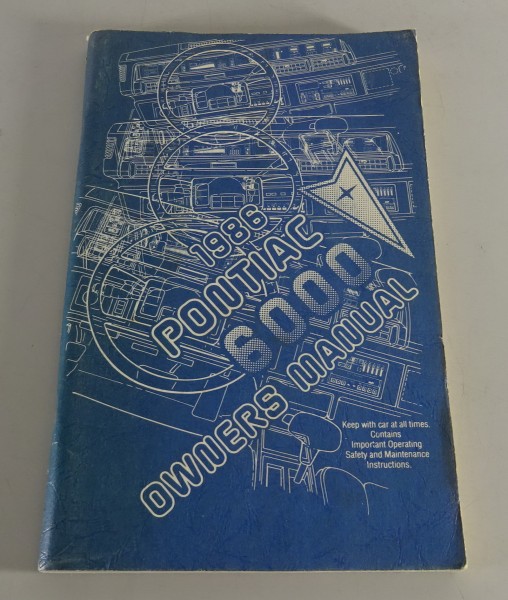 Owner´s Manual / Handbook Pontiac 6000 Stand 1986