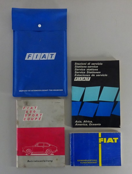 Bordmappe + Betriebsanleitung / Handbuch Fiat 850 Coupé Stand 01/1969