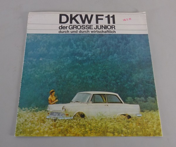 Prospekt / Broschüre DKW F11 Junior Stand 02/1965