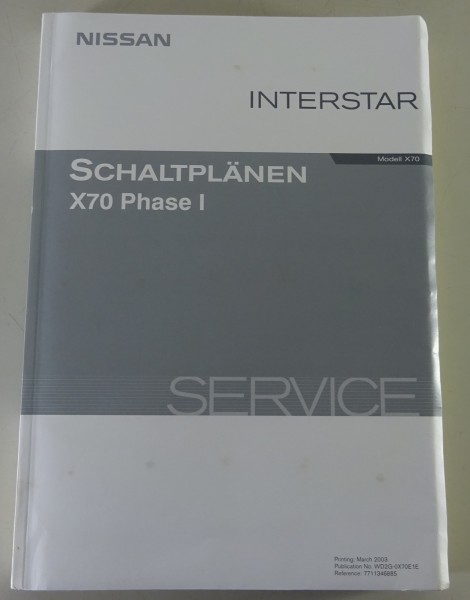 Werkstatthandbuch Elektrik / Schaltpläne Nissan Interstar X70 Phase I v. 03/2003