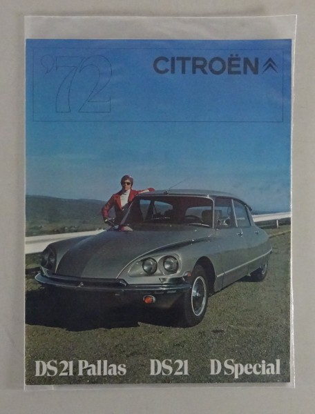 Prospekt/Broschüre Citroen DSpecial DS 21 + Pallas + DSpecial USA Modell 1972