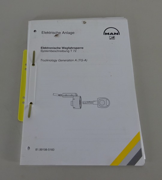 Werkstatthandbuch MAN TG-A elektronische Wegfahrsperre Stand 10/1999