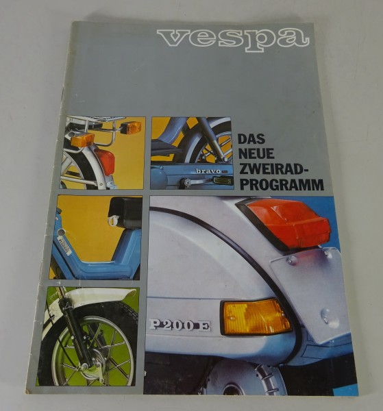 Prospekt Piaggio Vespa Bravo, Ciao, Si, Gilera, P80X, Vespa 50 Stand 04/1982