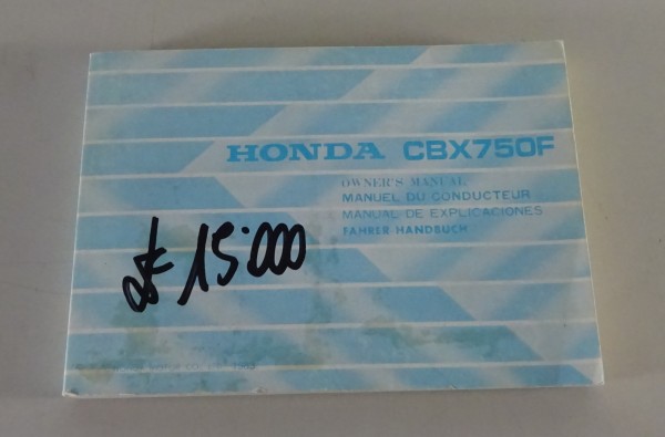 Betriebsanleitung / Handbuch Honda CBX 750 F Ausgabe 1983