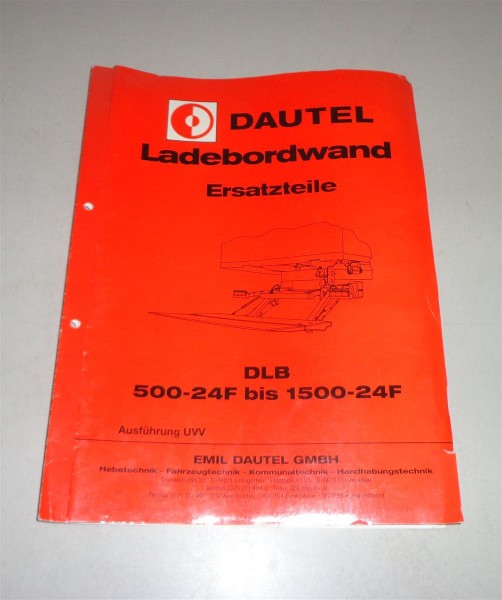 Teilekatalog / Ersatzteilliste Dautel Ladebordwand - Stand 06/1995