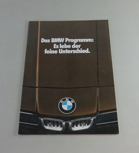Prospekt / Broschüre BMW Programm E21 / E12 / E23 / E24 Stand 01/1977