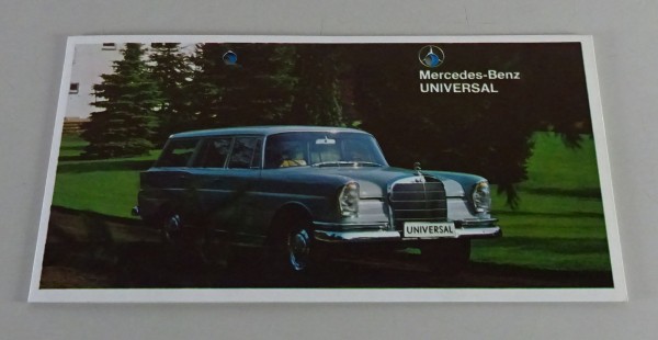 Prospekt / Broschüre Mercedes-Benz 200 / 230 W110 Universal Heckflosse v. 1966