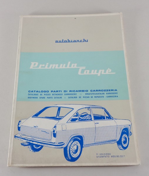 Teilekatalog Karosserie / Bodywork Parts List Autobianchi Primula Coupe von 1966