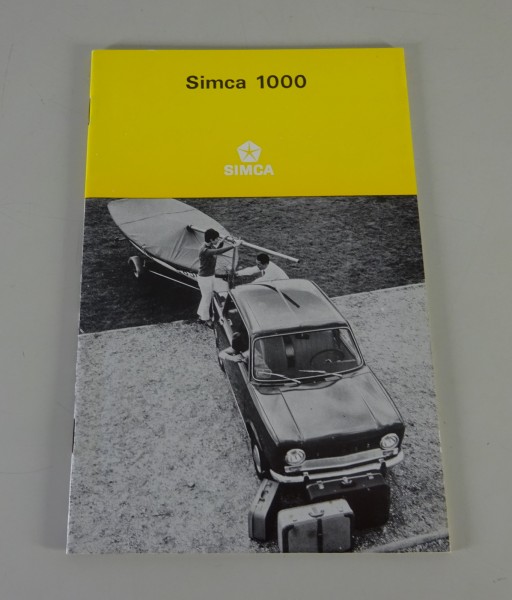 Prospekt / Broschüre Simca 1000 Stand 1960er Jahre | Französisch