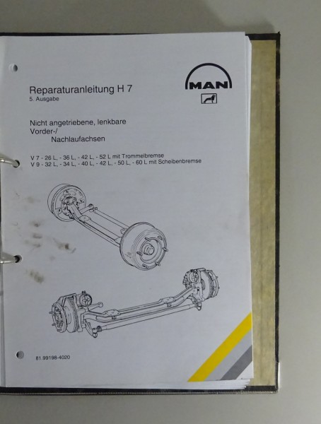 Reparaturanleitung MAN lenkbare Vorlauf- & Nachlaufachsen V7 / V9 Stand 10/1998