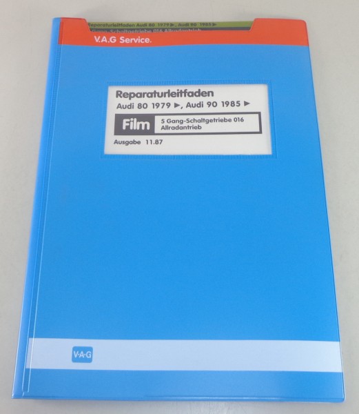 Werkstatthandbuch Microfich Audi 80 / 90 B2 5 Gang Schaltgetriebe 016 - 11/1987