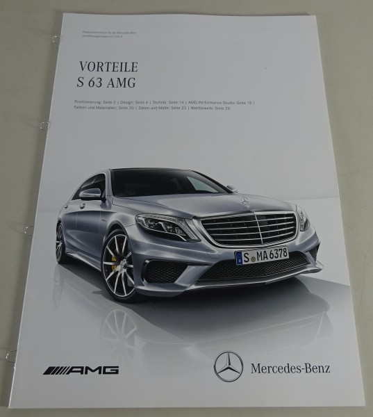 Produktinformation / Vorteile Mercedes-Benz S 63 AMG Stand 07/2013