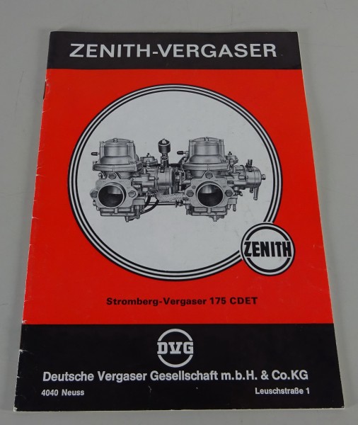 Handbuch Zenith Stromberg-Vergaser 175 CDET Stand 01/1973