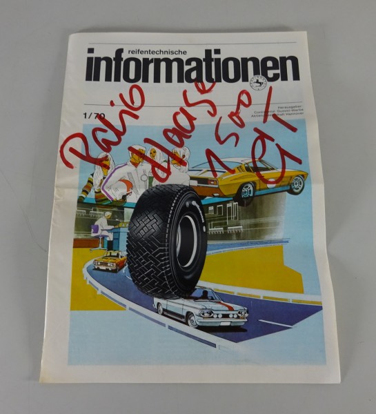 Prospekt / Broschüre Continental Reifentechnische Informationen Stand 7/1970