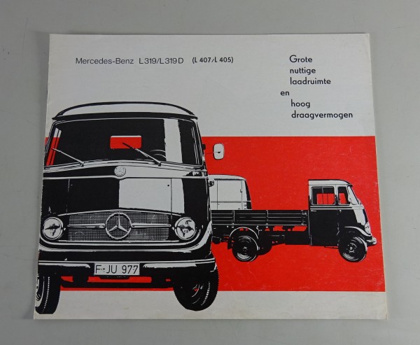 Prospekt Mercedes-Benz L 319, L 319 D, L 405, L 407 von 09/1963 - niederländsich