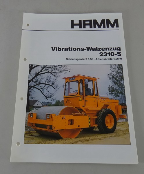 Prospekt / Broschüre HAMM Vibrations-Walzenzug 2311-SD Stand 08/1987