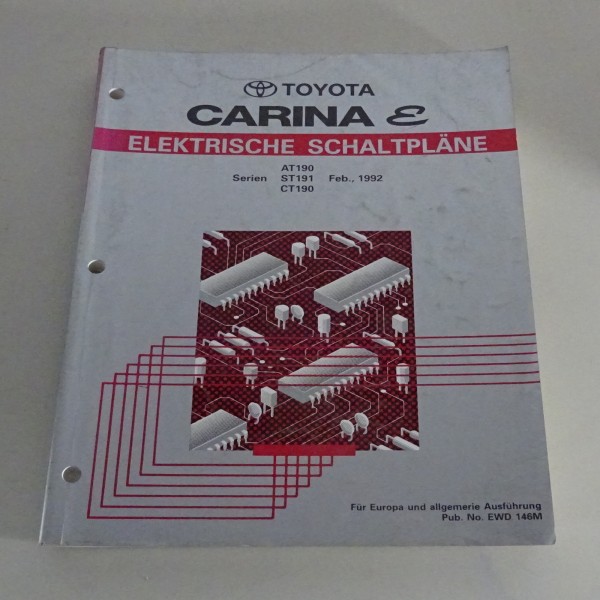 Werkstatthandbuch Toyota Carina E Elektrische Schaltpläne Stand 02/1992