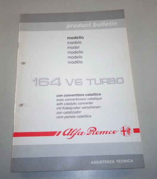 Product Bulletin / Einführungsschrift Alfa Romeo 164 V6 Turbo von 12/1990